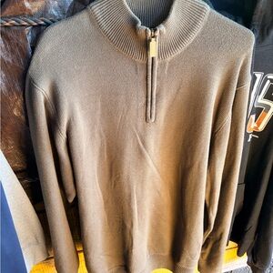 Eddie Bauer Men's Tan Zip-Up Sweater